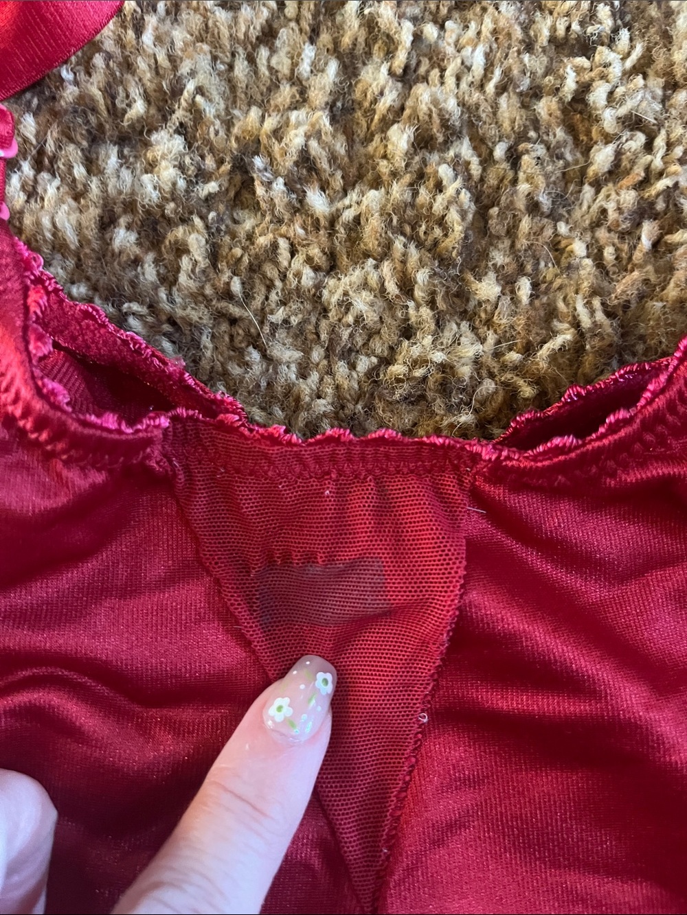 Ruby Ribbon Red Satin Cami - Picture 4 of 4